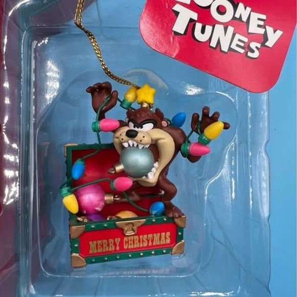 Ornament, Warner Bros Looney Tunes Tasmanian Devil with Presents 1995 - Picture 1 of 7